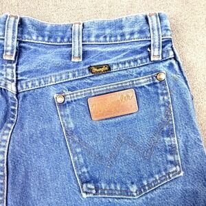 Vtg Wrangler Cowboy Cut Jeans Mens 30x34 Blue Fade Cotton Denim Straight Leg 90s